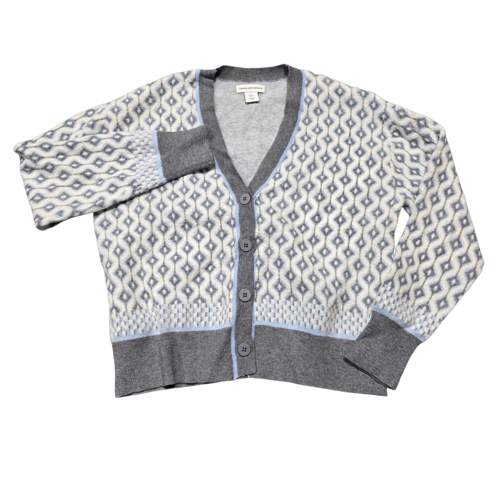 Cupcakes and Cashmere Womens Cardigan‎ Sweater Knit Patterned Size M